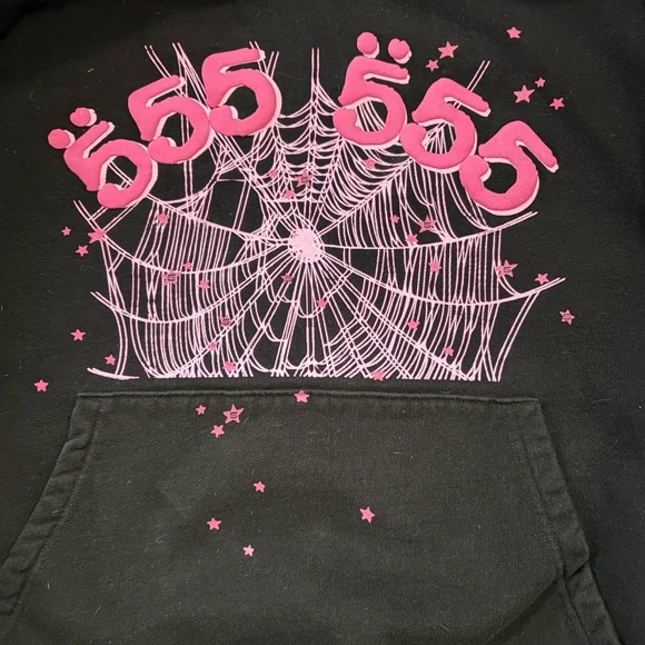 Black Hoodie with Pink Graphic - Picture 2 of 7